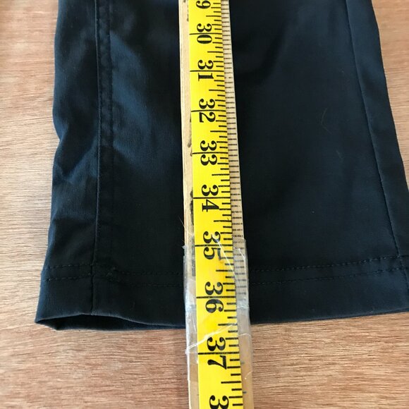 Prana Halle Straight Pants Women 12 Black Mid Rise Zip Pocket UPF 50+ Outdoor - Picture 5 of 16